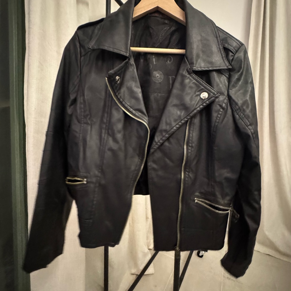Black Leather Biker Jacket